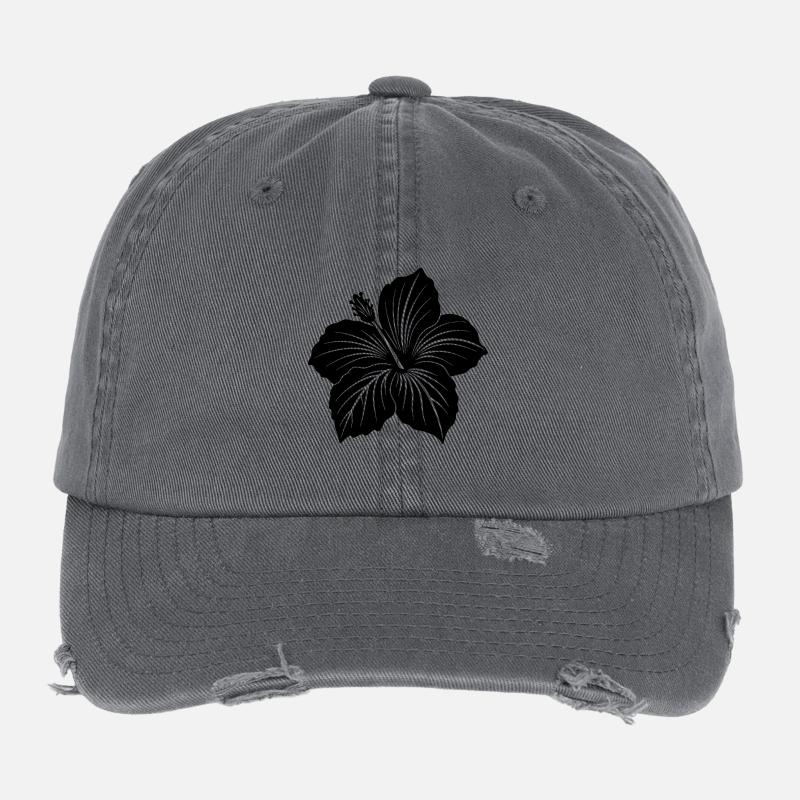 Hibiskusblüte Flexfit Vintage Destroyed Cap