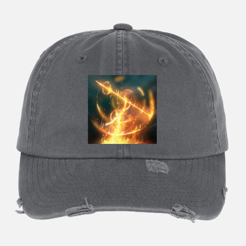 Lance de feu - Casquette vintage effet usé Flexfit - charbon