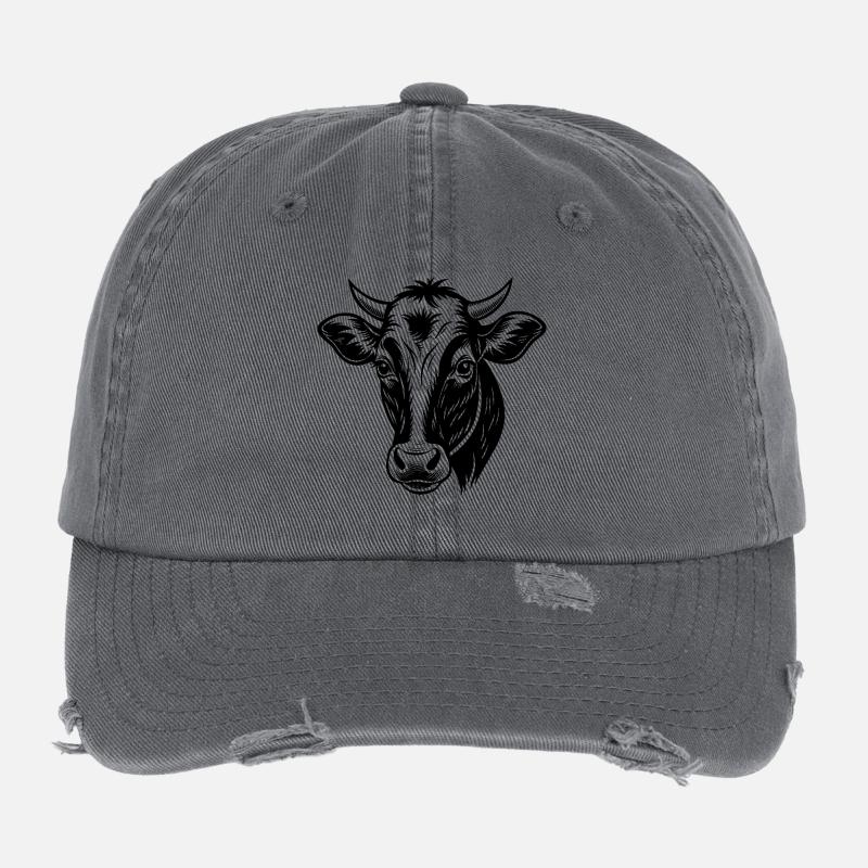 Tête de vache Casquette vintage effet usé Flexfit