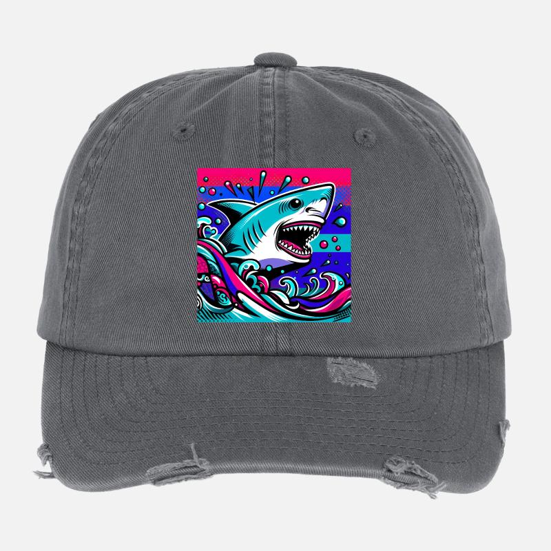 Requin Casquette vintage effet usé Flexfit