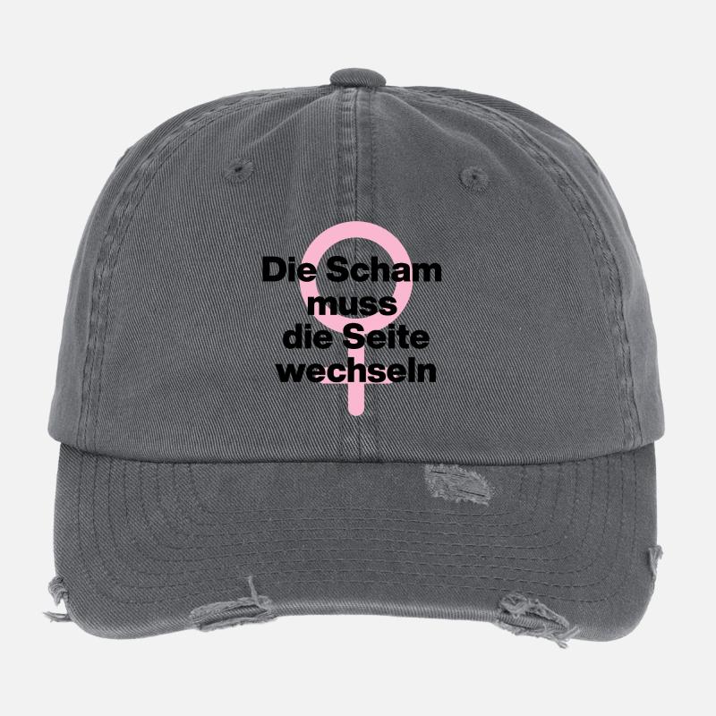 FRAUENPOWER: DIE SCHAM MUSS DIE SEITE WECHSELN ♀ Flexfit Vintage Destroyed Cap