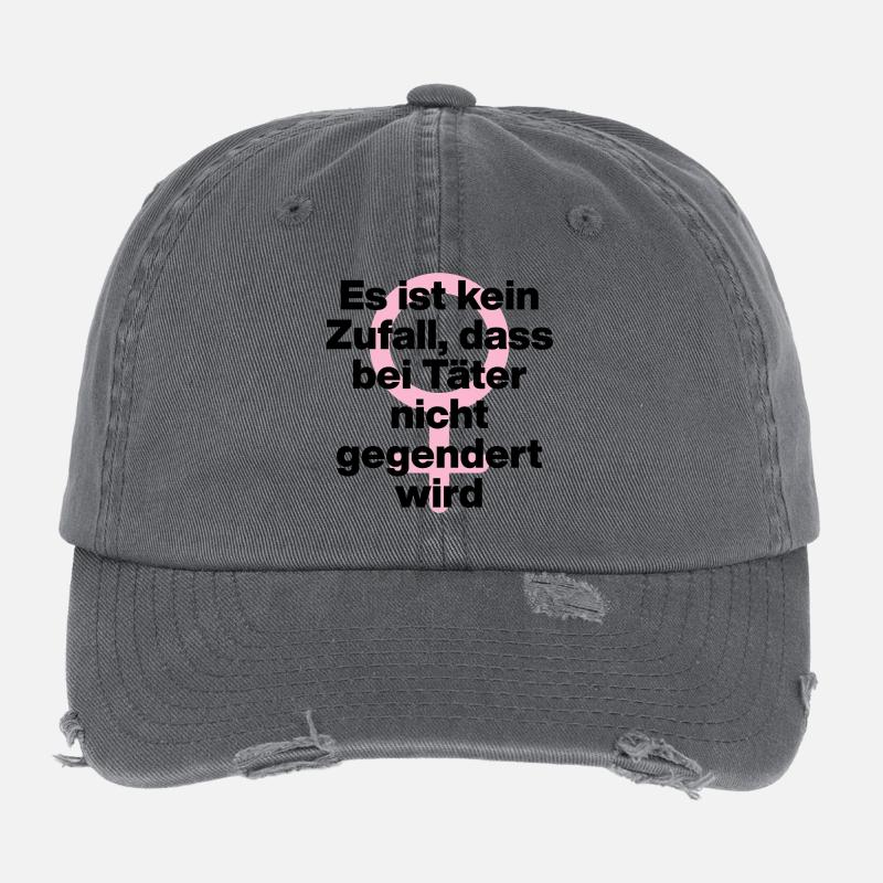 KEIN ZUFALL: TÄTER WERDEN GESCHONT! TÄTER GENDERN♀ Flexfit Vintage Destroyed Cap