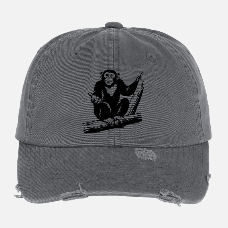 Chimpanzé Casquette vintage effet usé Flexfit