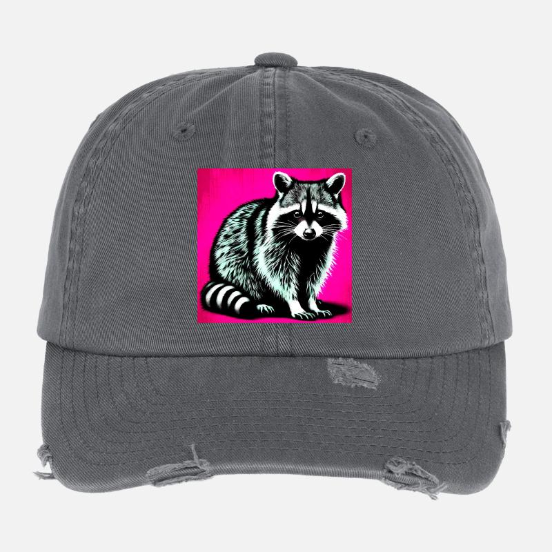 Waschbär Flexfit Vintage Destroyed Cap