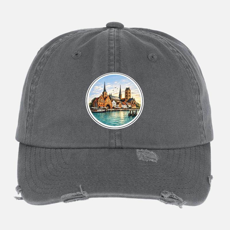 Wismar Cityscape Matters Flexfit Vintage Destroyed Cap