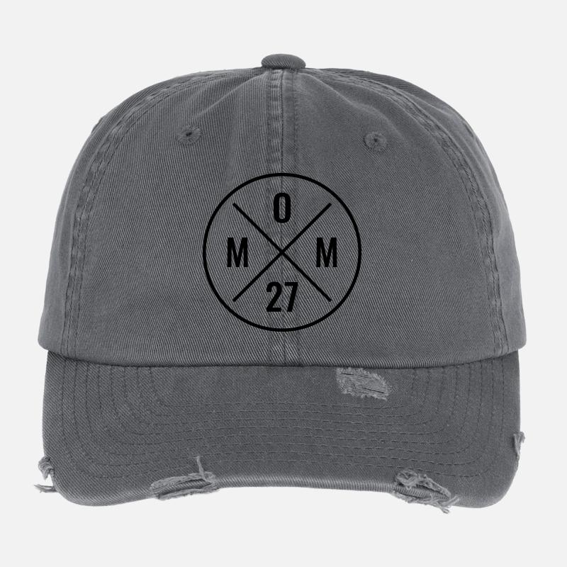 Mom 27 Baby Mutter Muttertag Geschenk Mama 2027 Flexfit Vintage Destroyed Cap