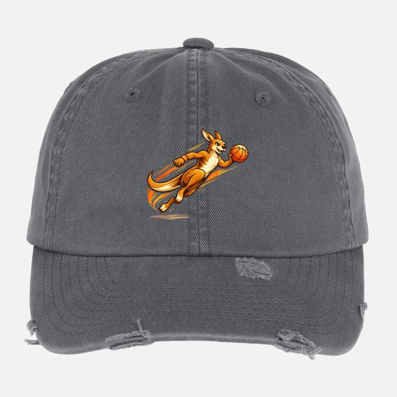 Känguru Korbwurf Flexfit Vintage Destroyed Cap