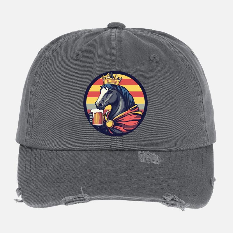 Bière de cheval drôle Casquette vintage effet usé Flexfit