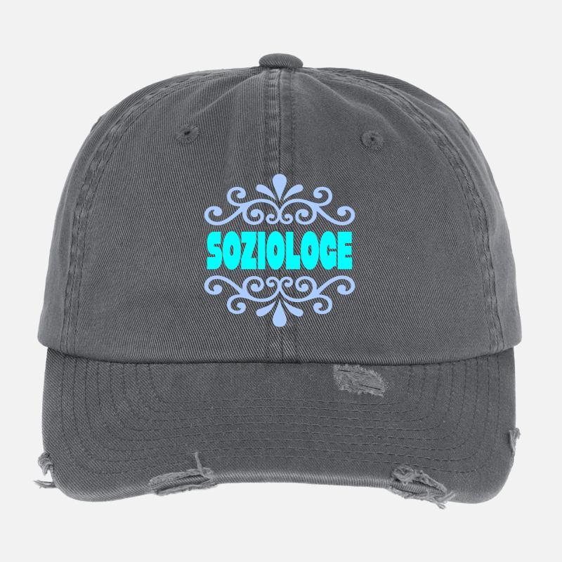 Social Science Sociologist Flexfit Vintage Destroyed Cap