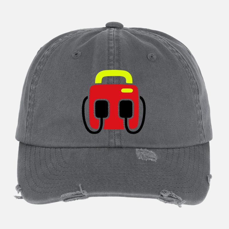 Defibrillator AED First Aid Flexfit Vintage Destroyed Cap