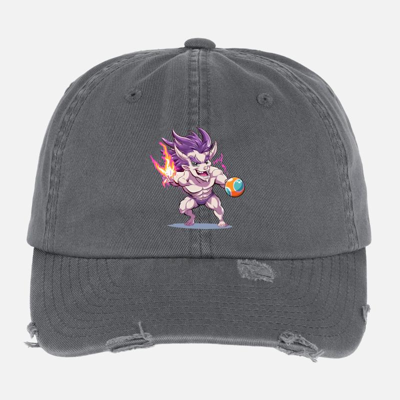 Flame Goblin Arena Hero Flexfit Vintage Destroyed Cap