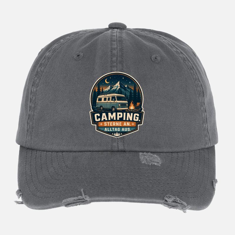 Stars on - everyday life off Flexfit Vintage Destroyed Cap