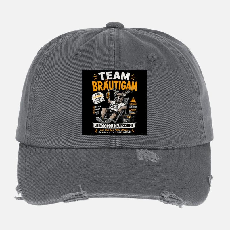 Team Bräutigam Junggesellenabschied Flexfit Vintage Destroyed Cap