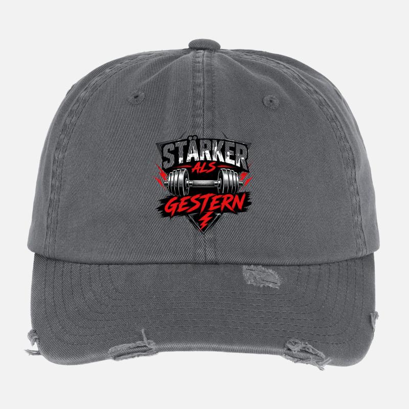 Stärker als gestern Flexfit Vintage Destroyed Cap