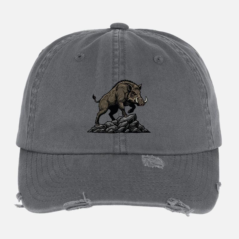 Wildschweinjagdwald Flexfit Vintage Destroyed Cap
