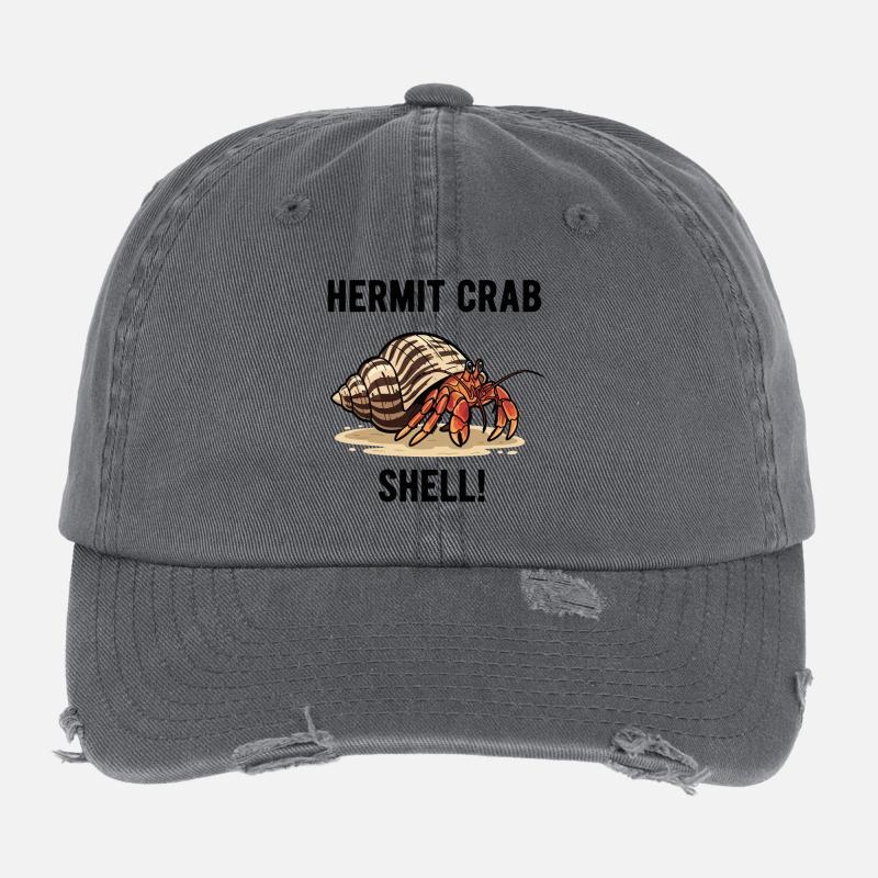Bernard-l'ermite Shell Hermit Crab Casquette vintage effet usé Flexfit