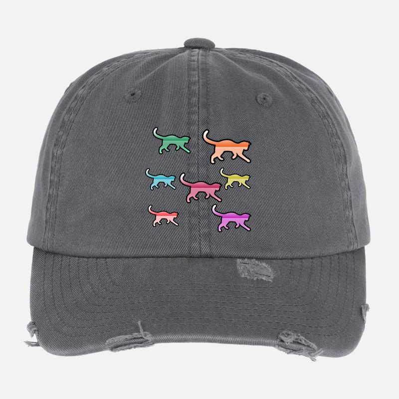 félin Casquette vintage effet usé Flexfit
