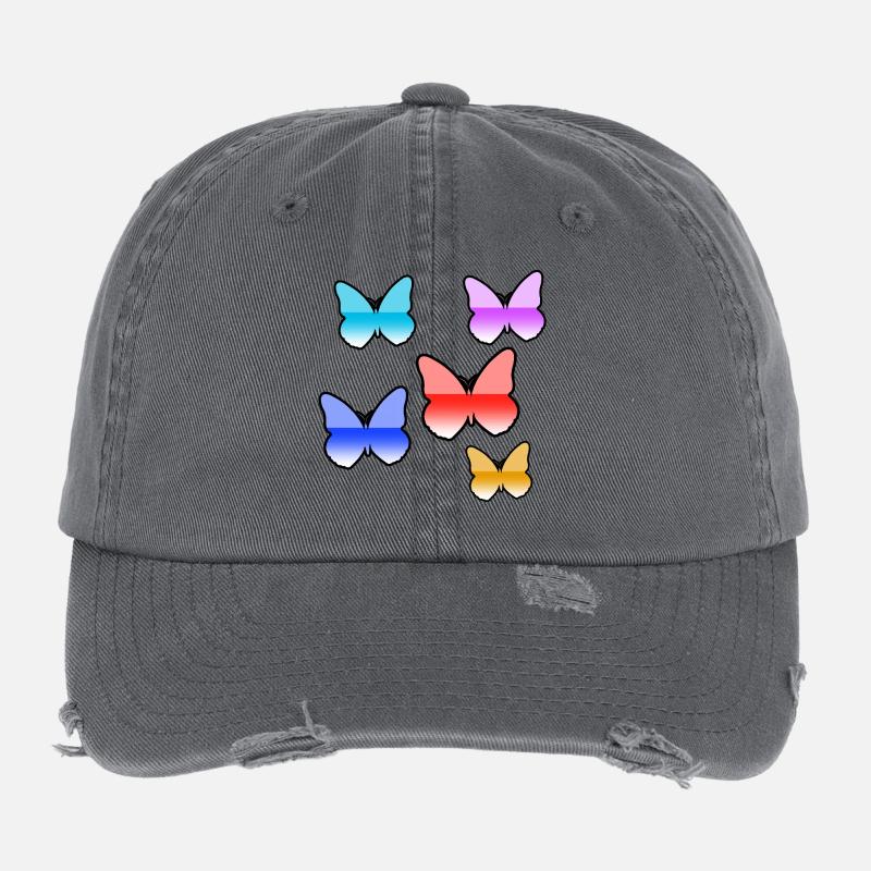 Papillons Casquette vintage effet usé Flexfit