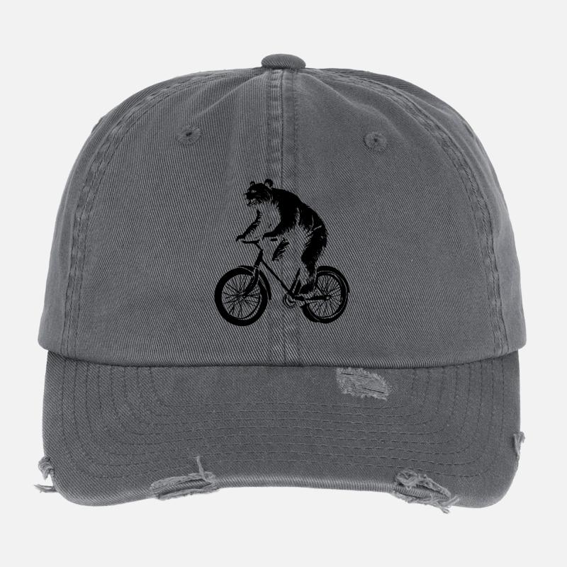 Bicycle Bear Flexfit Vintage Destroyed Cap