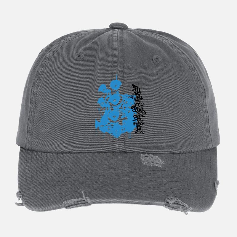 public soundsystem - Flexfit Vintage Destroyed Cap - Dunkelgrau