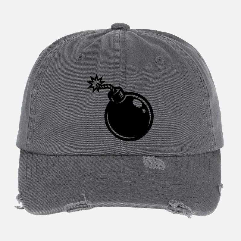 Bomb Icon Flexfit Vintage Destroyed Cap