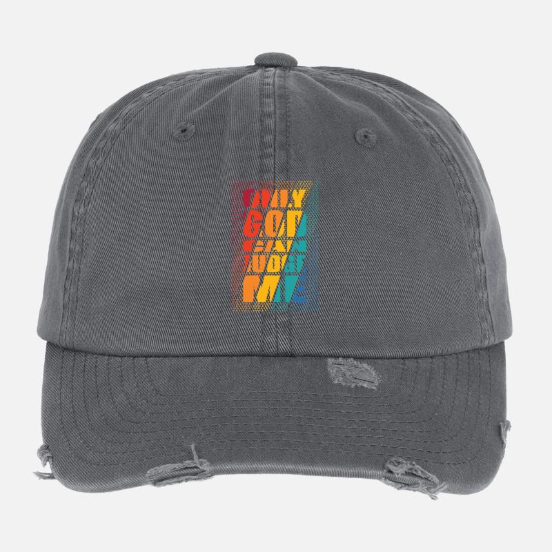 Diagonal neon halftone graphic Flexfit Vintage Destroyed Cap