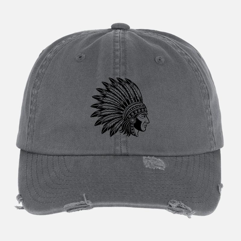 Coiffe indienne Casquette vintage effet usé Flexfit
