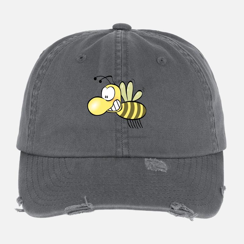 abeille drôle Casquette vintage effet usé Flexfit