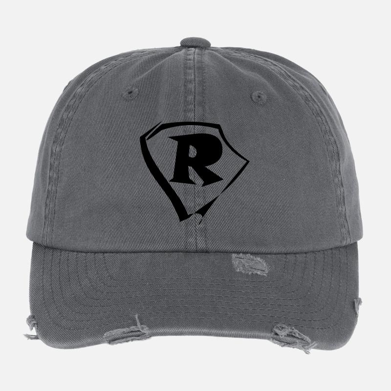 Emblem Buchstabe R Logo Flexfit Vintage Destroyed Cap