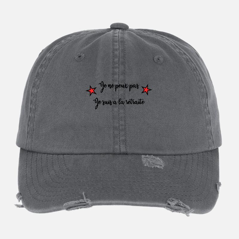 BONNE RETRAITE. JOYEUSE RETRAITE. VIVE LA RETRAITE Casquette vintage effet usé Flexfit