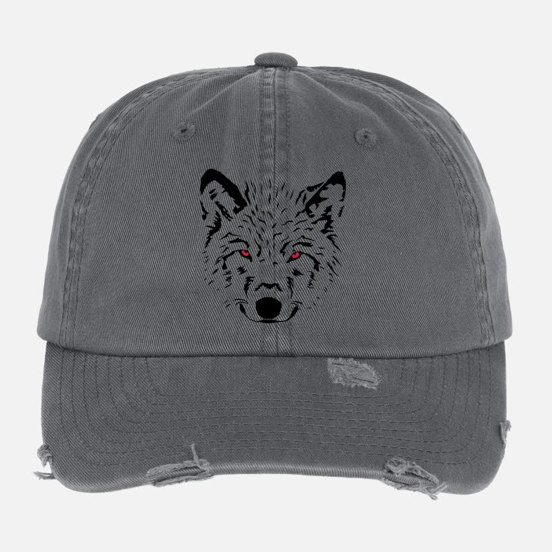 Wolf Flexfit Vintage Destroyed Cap