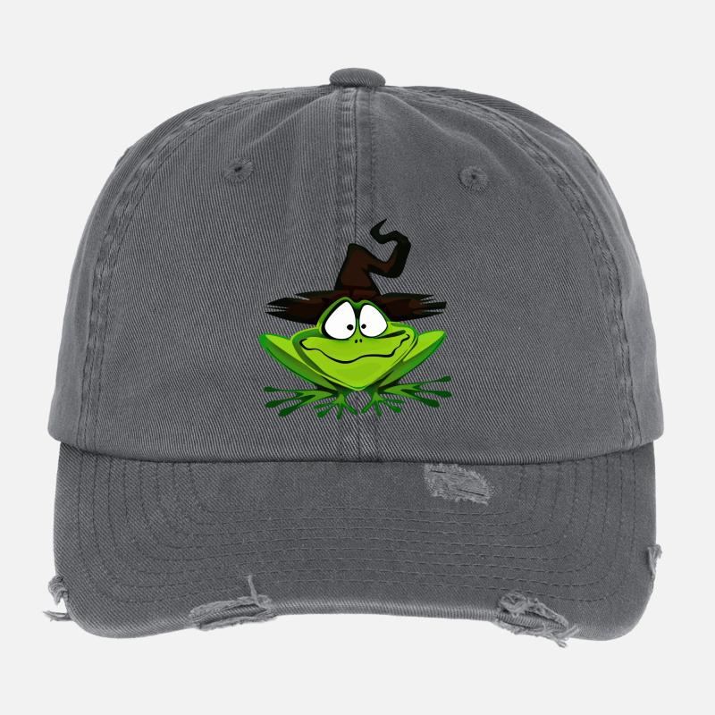 witches frog Flexfit Vintage Destroyed Cap