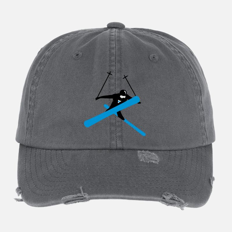 Ski acrobatique Casquette vintage effet usé Flexfit
