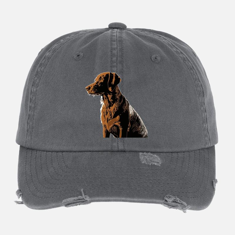 Chien Casquette vintage effet usé Flexfit