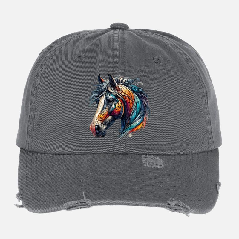 Cheval Casquette vintage effet usé Flexfit