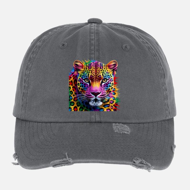 bunter Leopard Flexfit Vintage Destroyed Cap