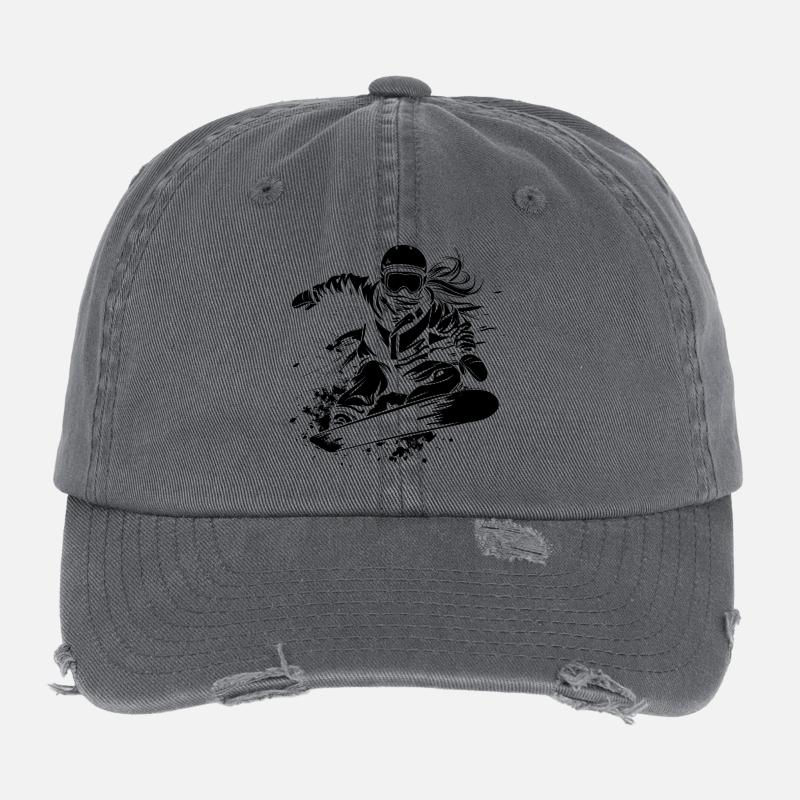 Snowboarder Flexfit Vintage Destroyed Cap