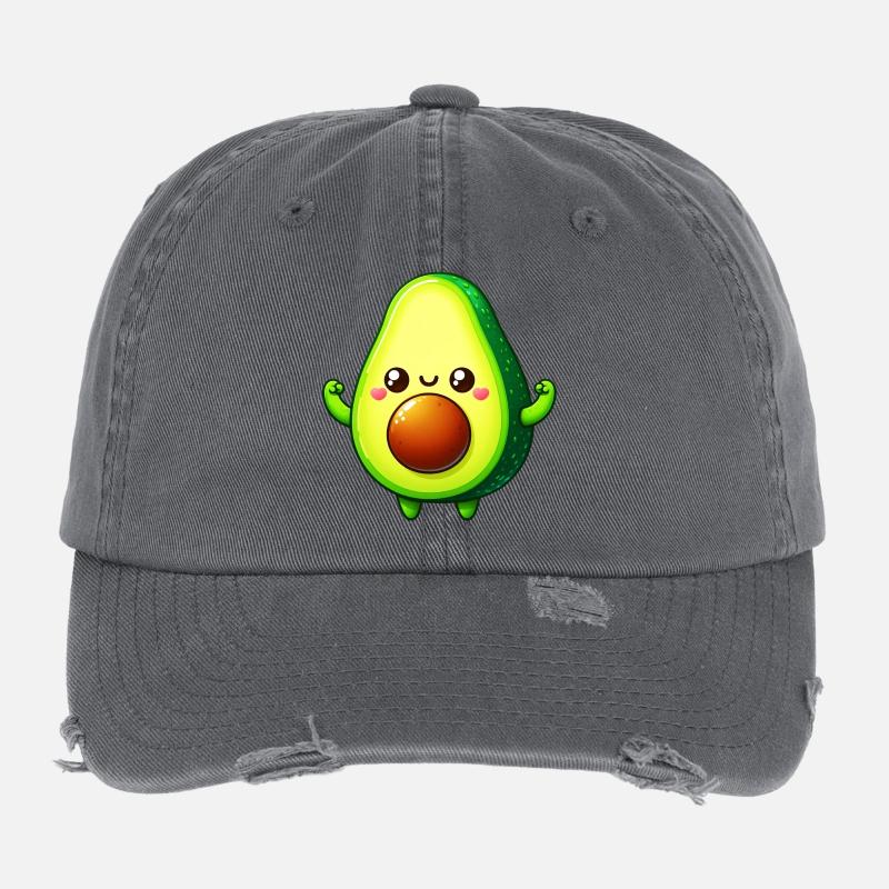Avocado Flexfit Vintage Destroyed Cap
