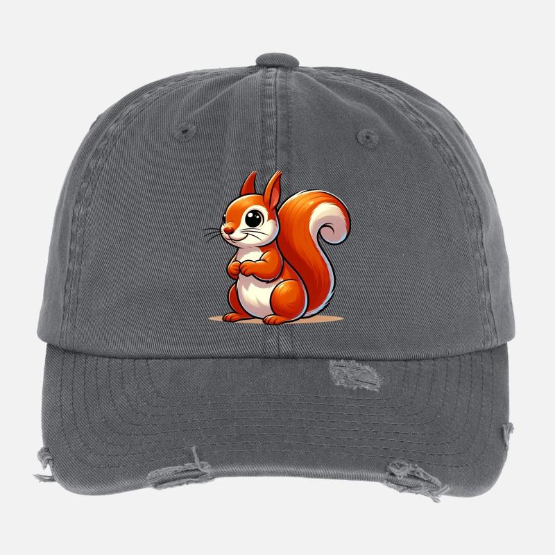 Écureuil Casquette vintage effet usé Flexfit