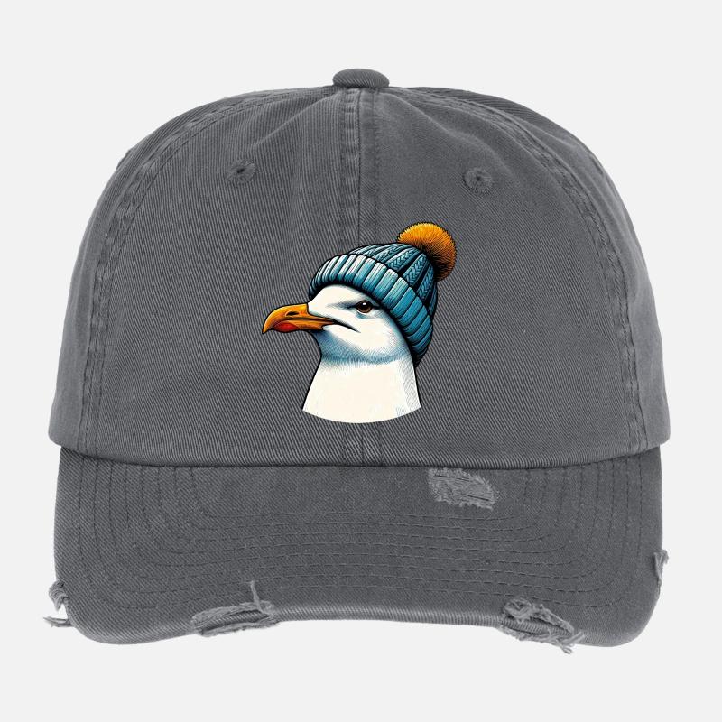 Mouette Casquette vintage effet usé Flexfit