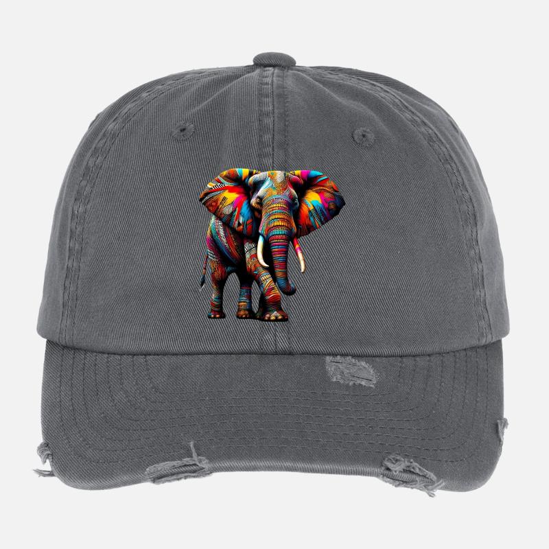 Éléphant Casquette vintage effet usé Flexfit