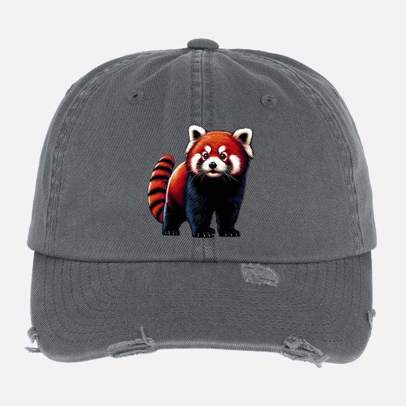 Petit panda Casquette vintage effet usé Flexfit