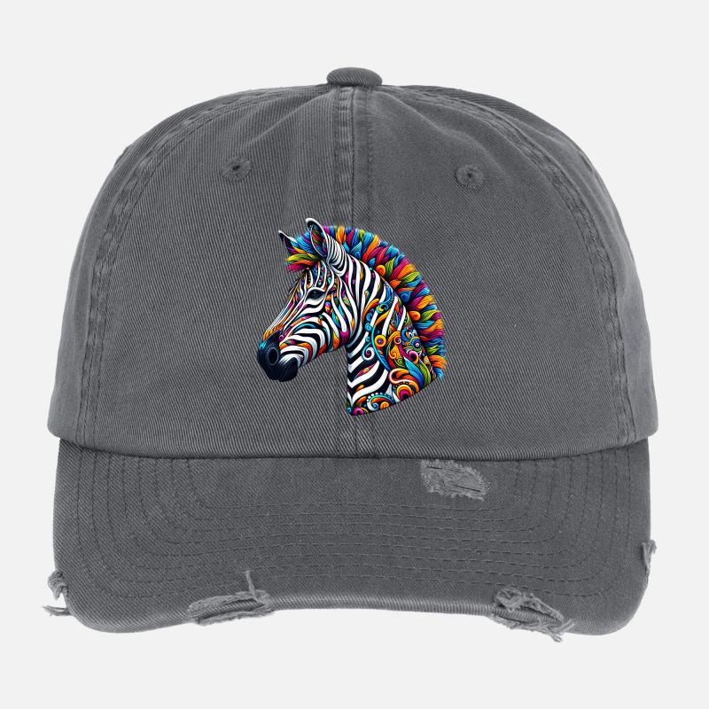 Zèbre Casquette vintage effet usé Flexfit