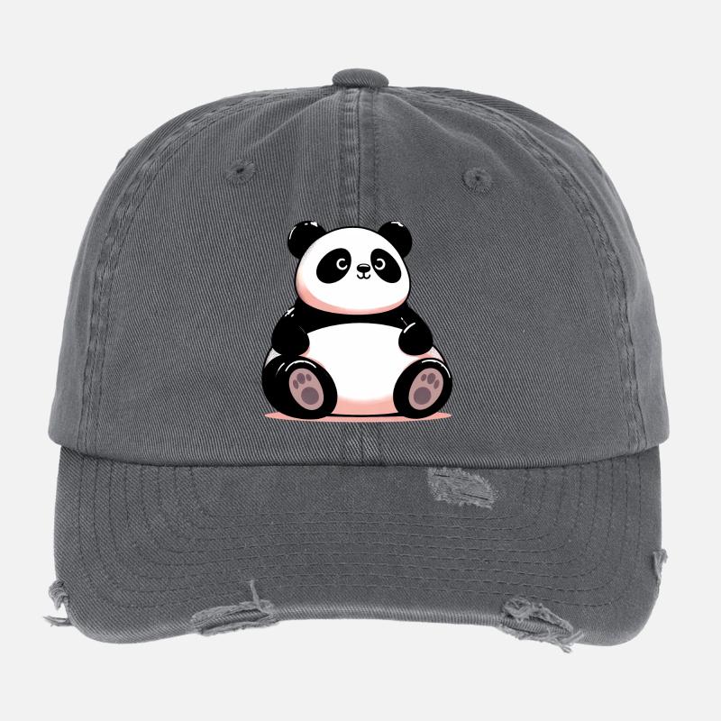 Panda Flexfit Vintage Destroyed Cap