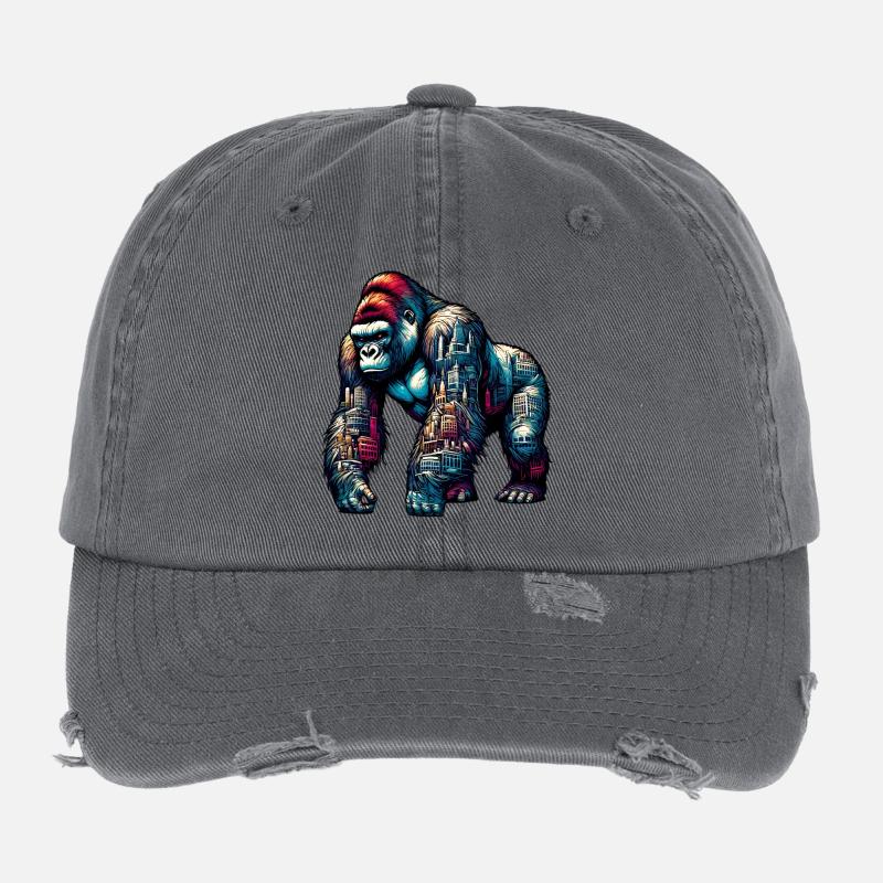 Gorille Casquette vintage effet usé Flexfit