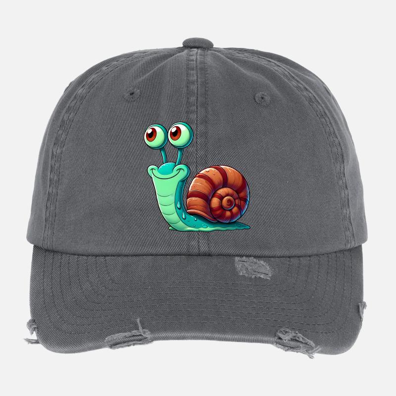 Escargot Casquette vintage effet usé Flexfit