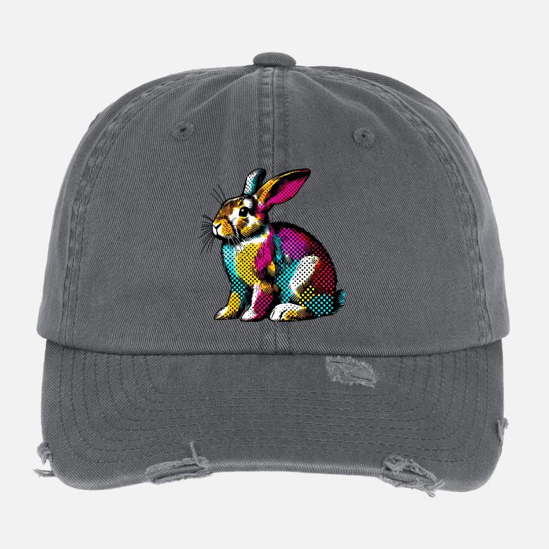 Rabbit Flexfit Vintage Destroyed Cap