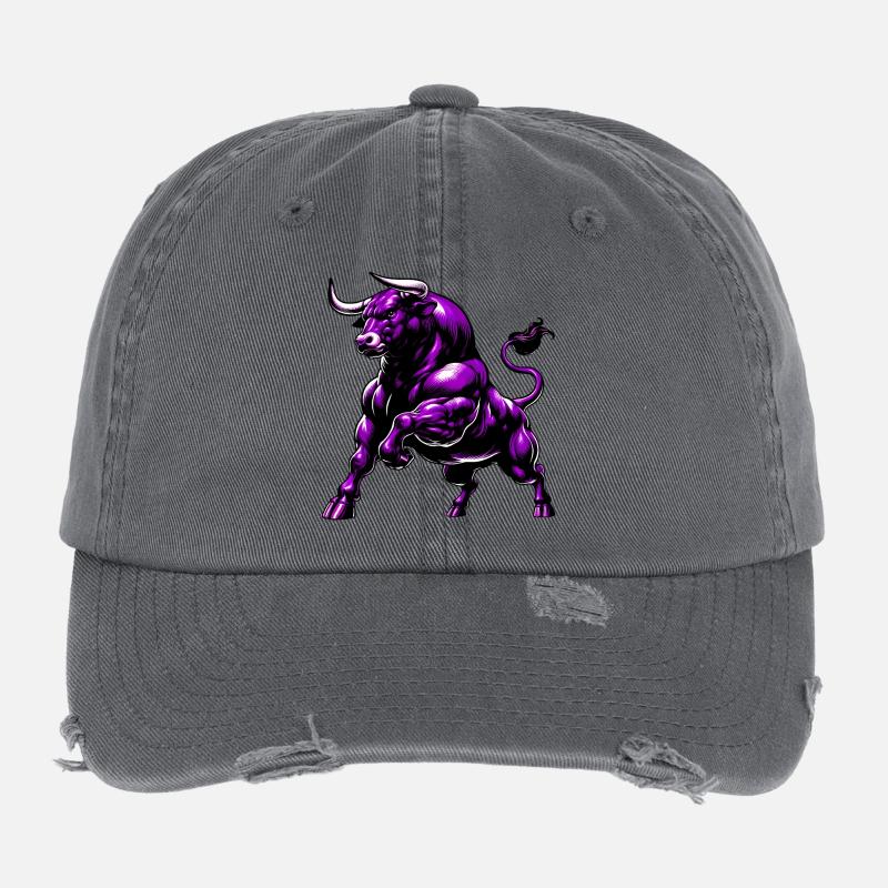 Taureau Casquette vintage effet usé Flexfit
