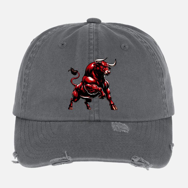 Taureau Casquette vintage effet usé Flexfit