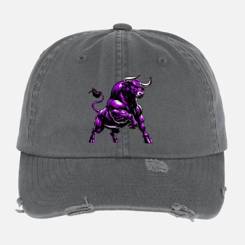 Taureau Casquette vintage effet usé Flexfit